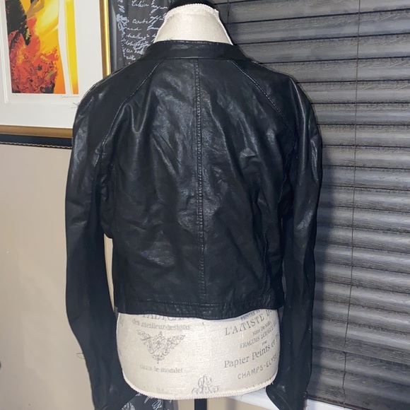 BCBG Black Leather Jacket - Large - Picture 4 of 8